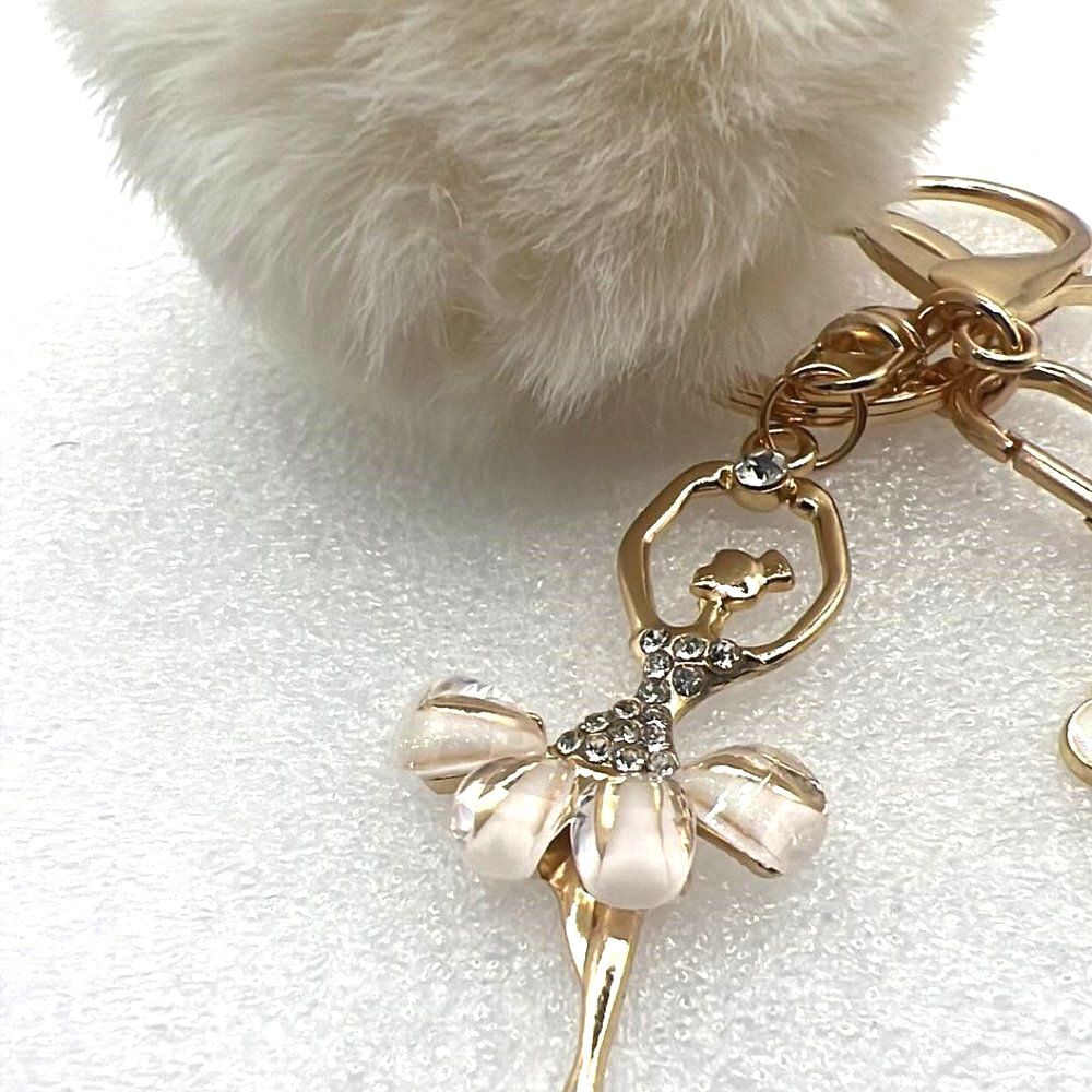 Fairy, Pom Pom, Flower, Heart & Love Disc Keychain Purse Charm- NEW! - Picture 2 of 5
